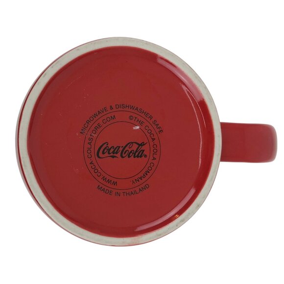 Coca Cola Polar Bear Red White Coffee Mug Cup with Emojis on inside rim 14 oz - Picture 8 of 13